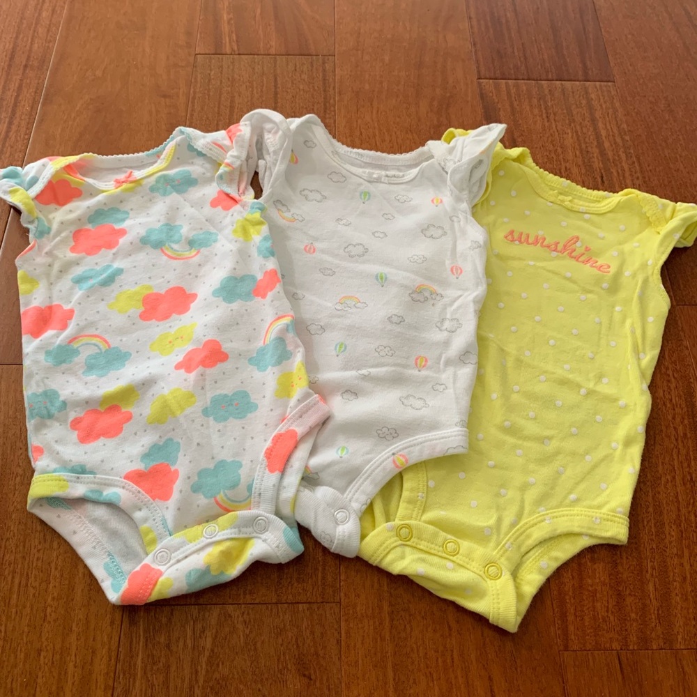 Carters ruffled top onesies
